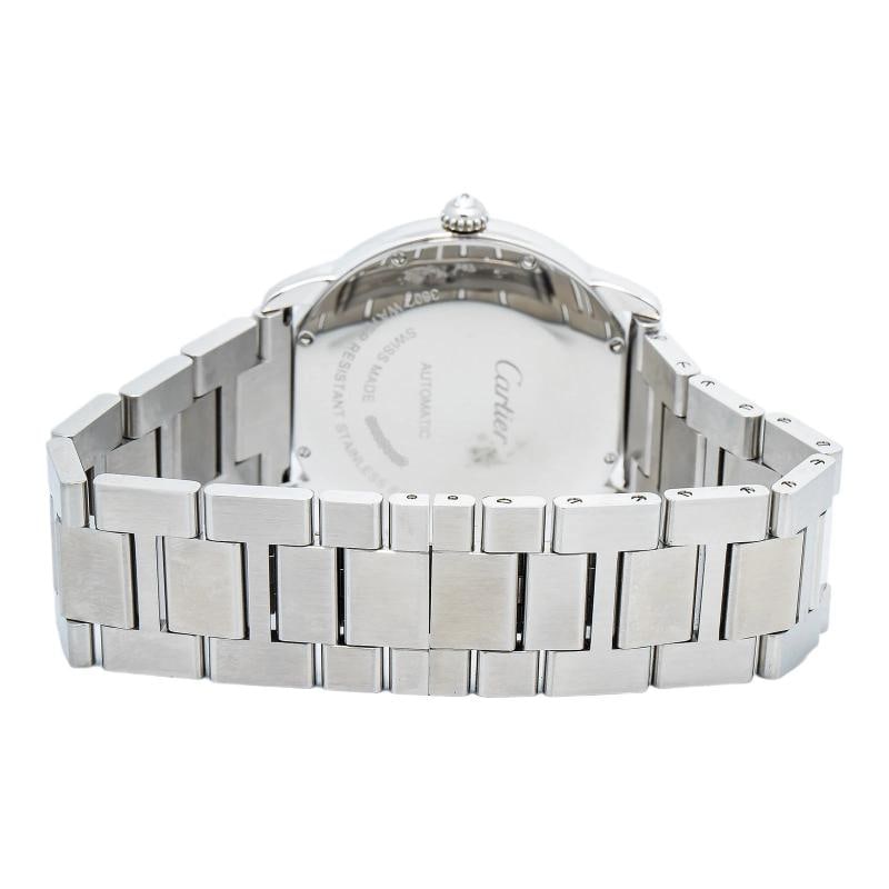 Cartier Ronde Solo 3802 WSRN0023 Automatic SS Blue Dial Diamond Bezel Men's 42mm Papers - 5