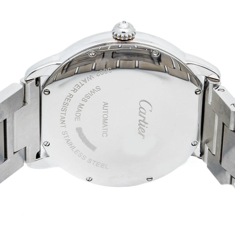Cartier Ronde Solo 3802 WSRN0023 Automatic SS Blue Dial Diamond Bezel Men's 42mm Papers - 6