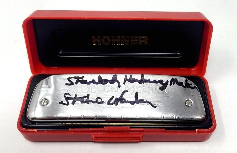 STEVIE WONDER Signed Autographed Hofner Harmonica w/ JSA LOA - 3