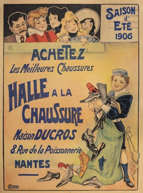 Original Belle Epoque Poster - Paolo - Fashion Shoes High Heels - France - 1906: Condition: Used,Features: Signed, Unframed,Width (Inches): 36,2,Listed By: Dealer or Reseller,Subject: Shoes,Size: Large (up to 60in.),Height (Inches): 59,4,Date of Creation: 1900-1949,Artist: