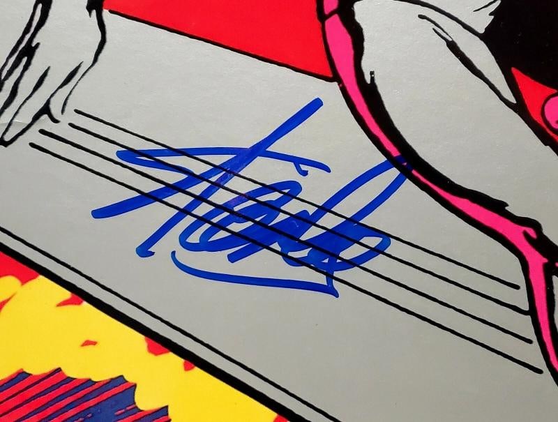 STAN LEE & JOE SATRIANI Signed MARVEL "Surfing With The Alien" Album LP PSA/DNA - 2