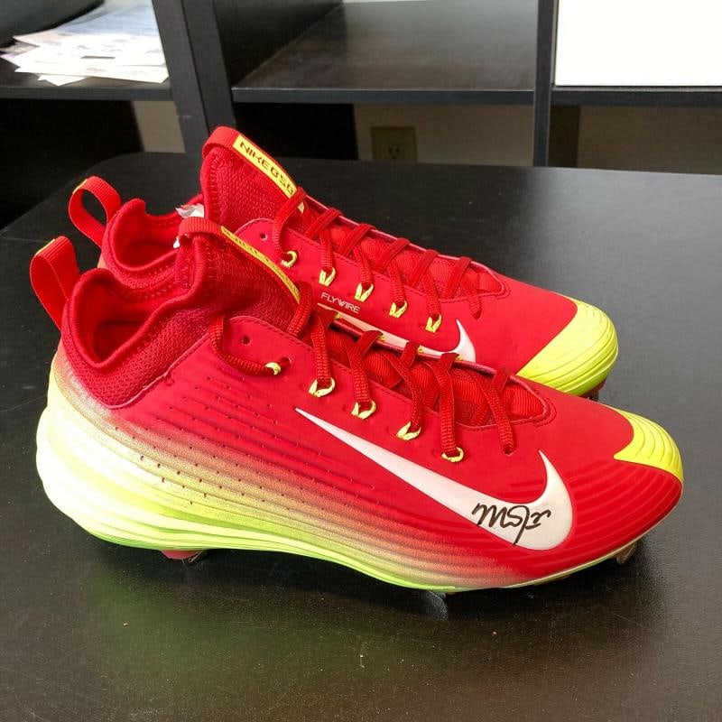 Mike Trout Rookie Signed Baseball Cleats Shoes Both Signed PSA DNA COA - 2