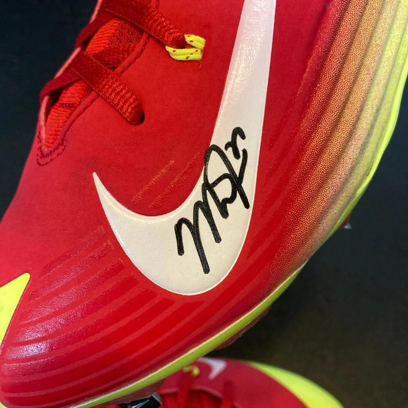 Mike Trout Rookie Signed Baseball Cleats Shoes Both Signed PSA DNA COA - 4