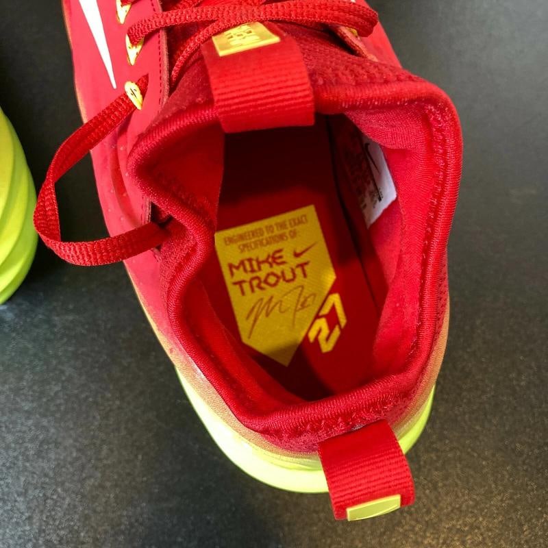 Mike Trout Rookie Signed Baseball Cleats Shoes Both Signed PSA DNA COA - 9