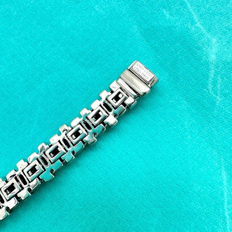 Tiffany & Co Vannerie Basket Weave Diamond Bracelet in 18kt White Gold - 10