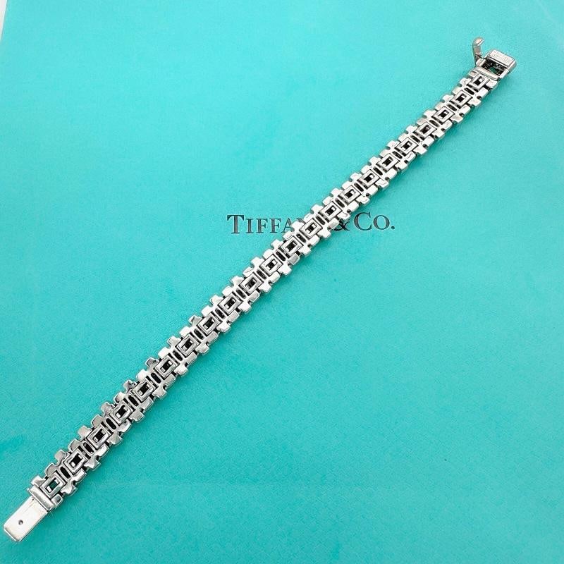 Tiffany & Co Vannerie Basket Weave Diamond Bracelet in 18kt White Gold - 8