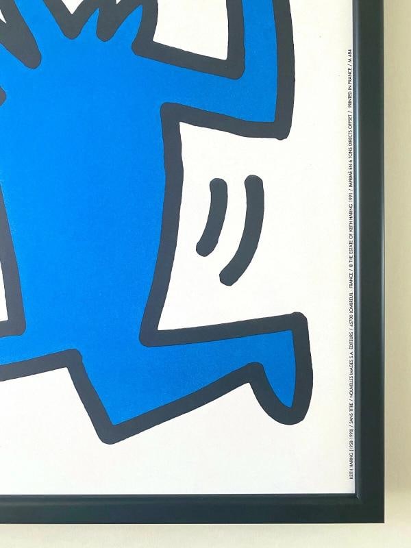 KEITH HARING ESTATE RARE 1991 LITHO PRINT FRAMED LRG POP ART POSTER "LOVE" 1989 - 11