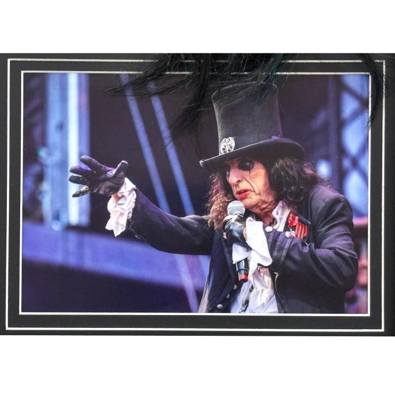 Alice Cooper Autographed Mask Shadow Box Framed JSA COA Signed - 5