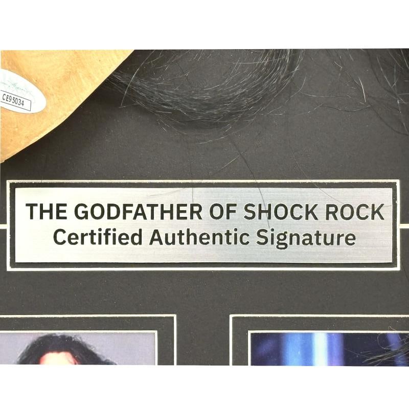 Alice Cooper Autographed Mask Shadow Box Framed JSA COA Signed - 6