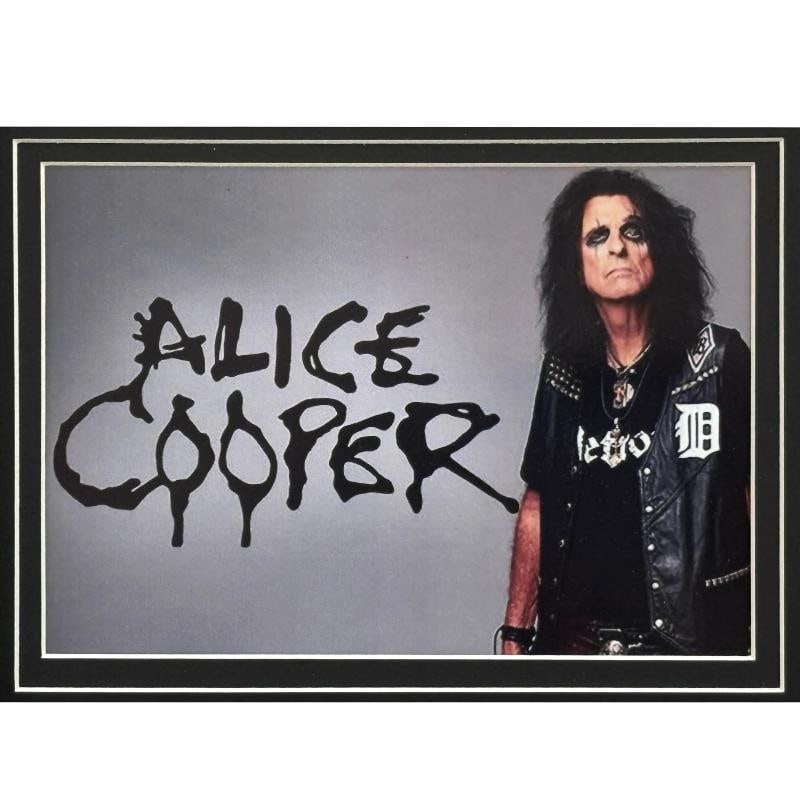 Alice Cooper Autographed Mask Shadow Box Framed JSA COA Signed - 7