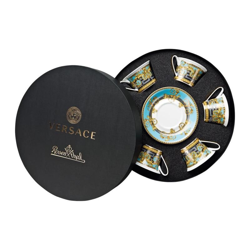 Versace Rosenthal Prestige Gala Le Bleu Set 6 Pcs Tea Cup&Saucer: Condition: New: A brand-new, unused, unopened, undamaged item in its original packaging (where packaging is applicable). Packaging should be the same as what is found in a retail store, unless the ite