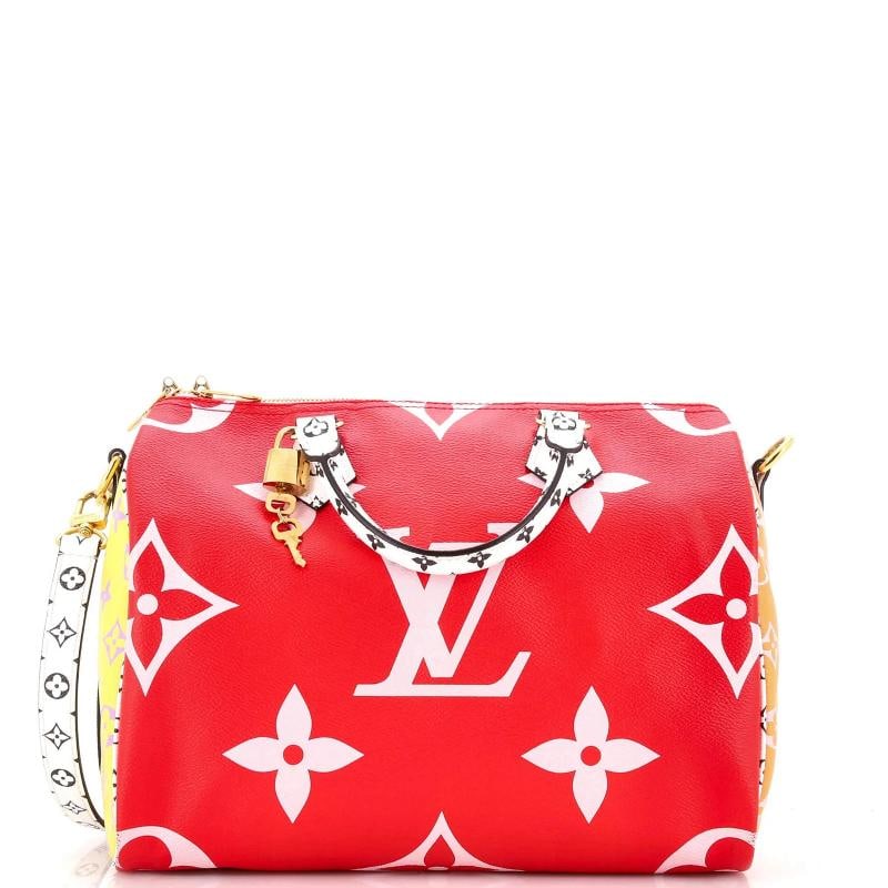 Louis Vuitton Speedy Bandouliere Bag Limited Edition Colored Monogram Giant 30: Condition: Pre-owned - Good,Brand: Louis Vuitton,Exterior Material: Canvas Coated,Style: Top Handle,Exterior Color: Multicolor,Department: Women,Size: 30,Accessories: Keys, Dust Bag, Lock, With Strap