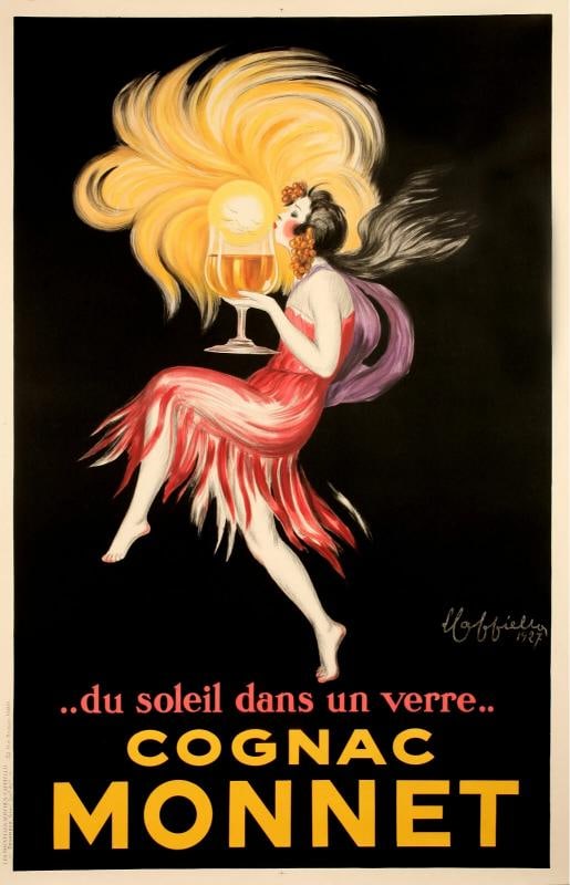 Original Vintage Poster, Cappiello, Cognac Monnet, Liquor, Salamander, 1927 (1 of 7)