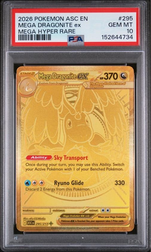 2026 POKEMON ASC EN-ASCENDED HEROES MEGA HYPER RARE MEGA DRAGONITE EX PSA 10 (1 of 2)