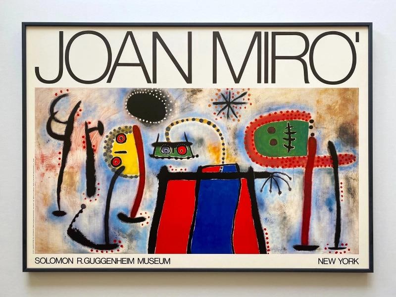 JOAN MIRO RARE 1986 LITHOGRAPH PRINT FRAMED MODERNIST POSTER 1953~(34 1/2" W X 24 1/2" H X 1" D): Condition: Used,Country of Origin: Italy,Artist: JOAN MIRO,Unit of Sale: Single Piece,Size: Large,Signed: No,Title: " Painting ",Material: Paper,Framing: Framed,Original/Licensed Reprint: Original,Sub