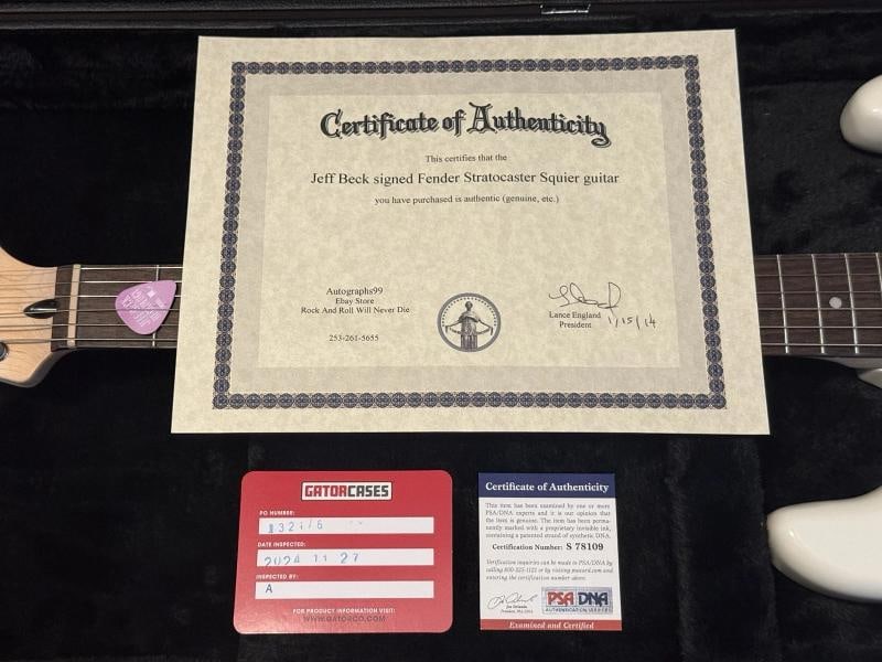 Jeff Beck Signed Guitar (PSA) - 10