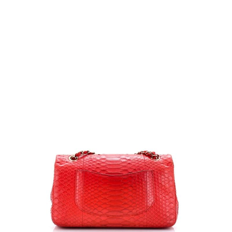 Chanel Classic Double Flap Bag Python Medium - 3