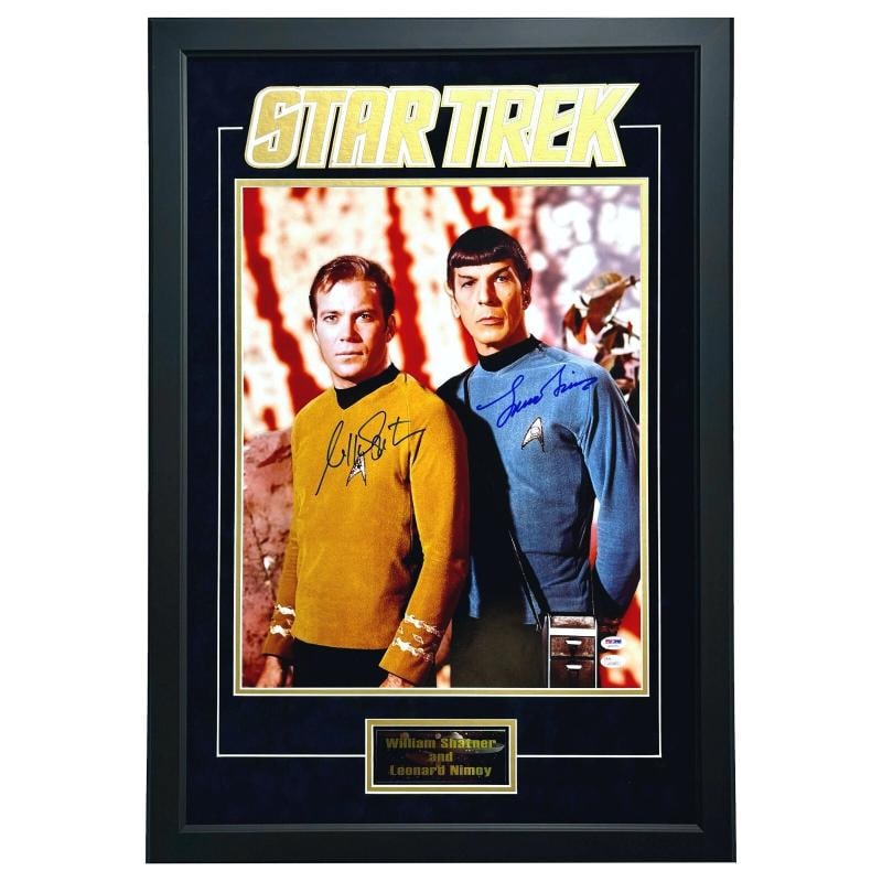 William Shatner / Leonard Nimoy Signed Star Trek 16x20 Photo Framed PSA JSA COA: Industry: Movies,Movie: Star Trek,Signed by: Leonard Nimoy,Signed: Yes,Autograph Authentication: James Spence (JSA),Object Type: Photograph,Original/Reproduction: Original,Country of Origin: United