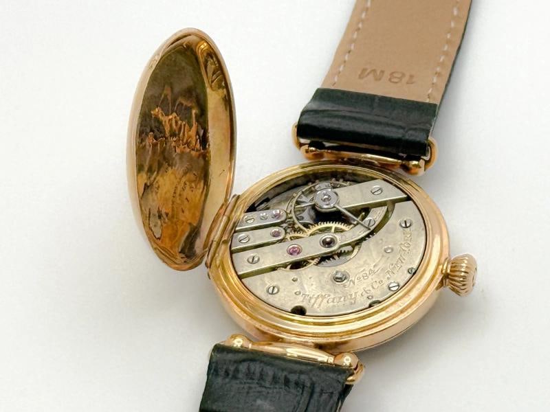 Vintage Patek Philippe Tiffany & Co Watch 34mm 18K Gold Leather Strap - 8