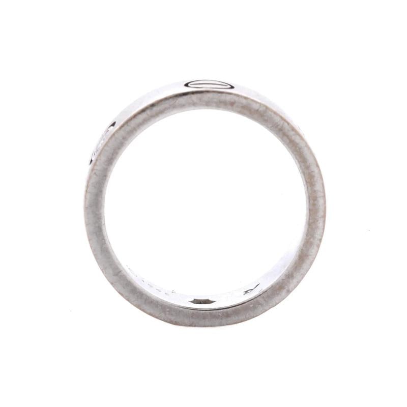 Cartier Love 3 Diamonds Band Ring 18K White Gold with Diamond - 3