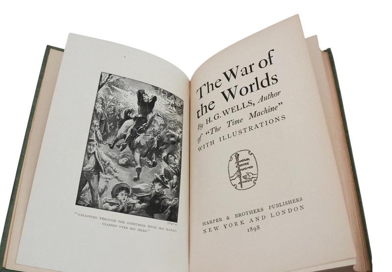 The War of the Worlds ~ H.G. WELLS ~ First American Edition ~ 1st Printing 1898 - 6