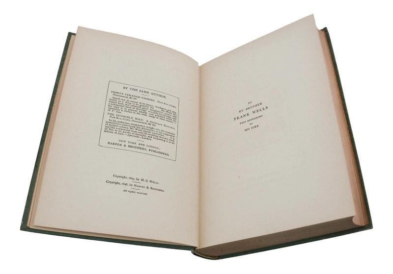 The War of the Worlds ~ H.G. WELLS ~ First American Edition ~ 1st Printing 1898 - 7