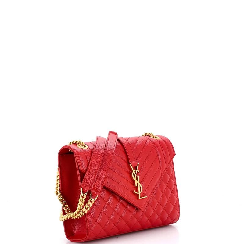 Saint Laurent Classic Monogram Envelope Satchel Mixed Matelasse Leather Medium - 2