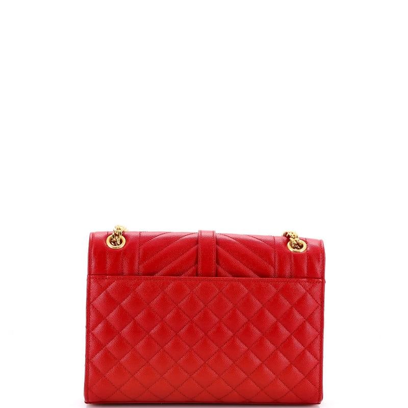 Saint Laurent Classic Monogram Envelope Satchel Mixed Matelasse Leather Medium - 3
