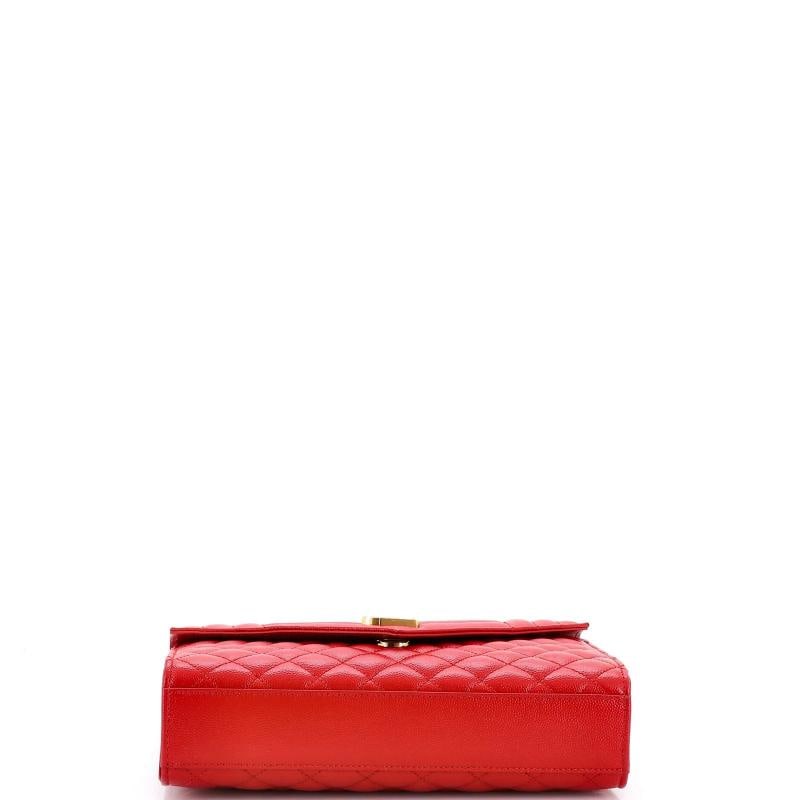 Saint Laurent Classic Monogram Envelope Satchel Mixed Matelasse Leather Medium - 4