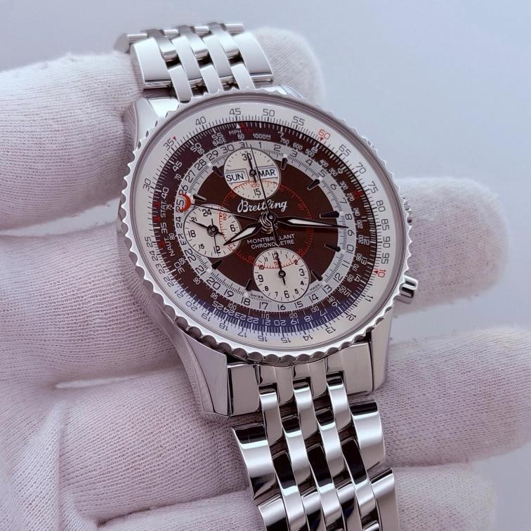 Breitling Montbrillant Datora A21330 43mm Bronze Dial Stainless Steel - 2