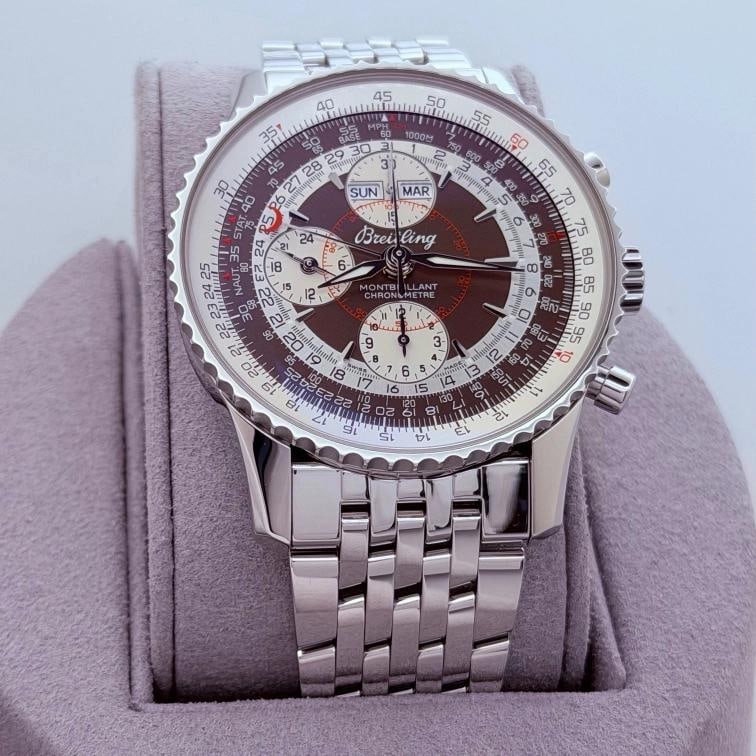 Breitling Montbrillant Datora A21330 43mm Bronze Dial Stainless Steel - 3