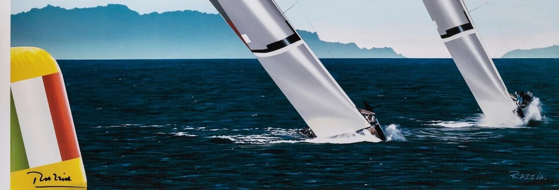 Original Poster, Razzia, Louis Vuitton Trophy, La Maddalena, Sailing Ship, 2010 - 4