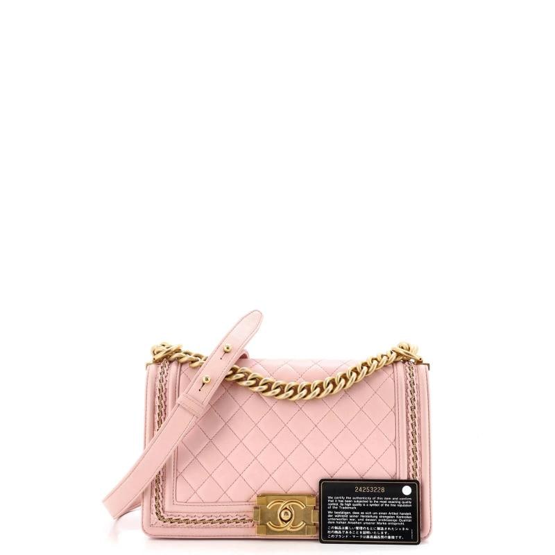 Chanel Boy Flap Bag Quilted Lambskin with Chain Detail Old Medium - 2