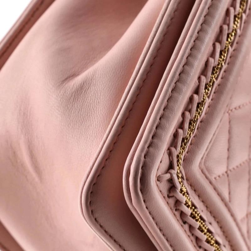 Chanel Boy Flap Bag Quilted Lambskin with Chain Detail Old Medium - 7