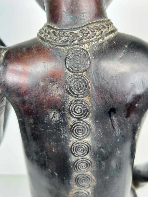 19thC Bronze Bamoun Bamum Cameroon African Ancestral Figure Statue +Provenance - 11