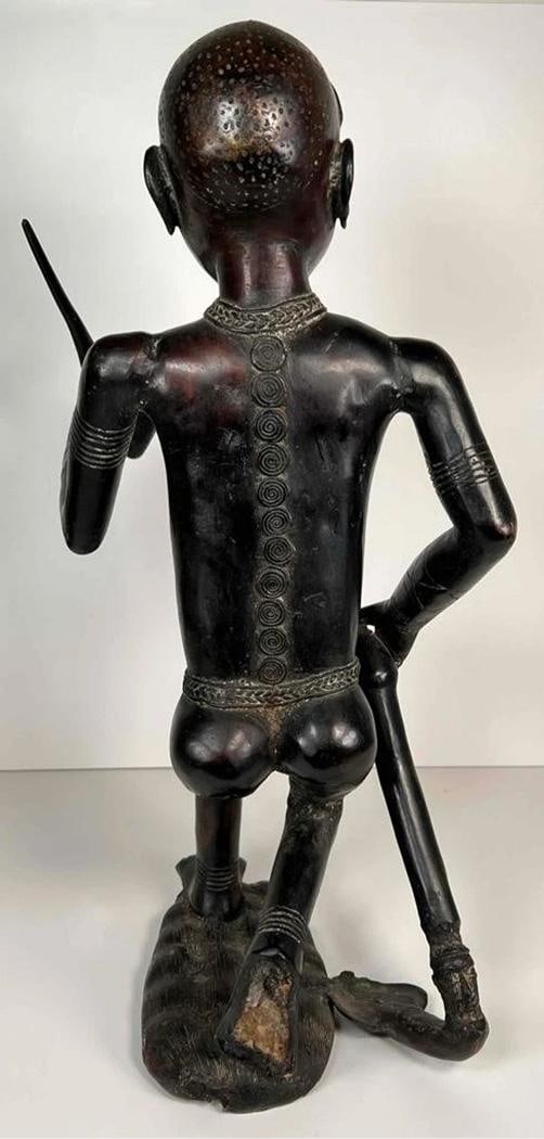 19thC Bronze Bamoun Bamum Cameroon African Ancestral Figure Statue +Provenance - 2