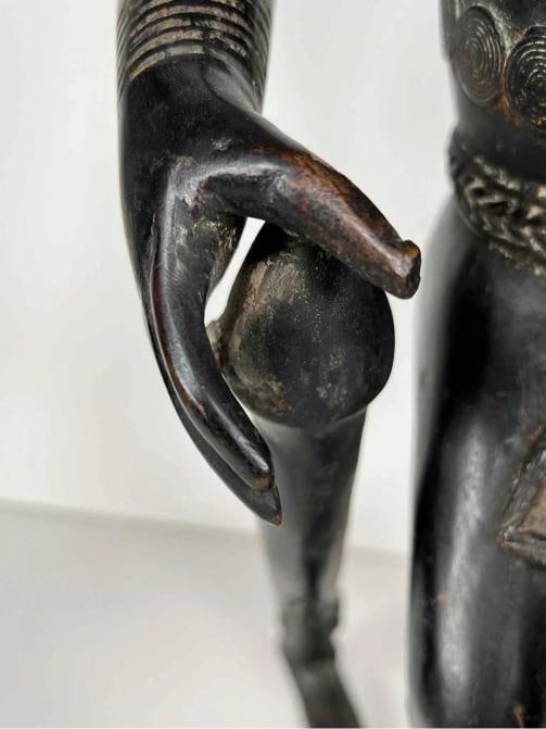 19thC Bronze Bamoun Bamum Cameroon African Ancestral Figure Statue +Provenance - 6