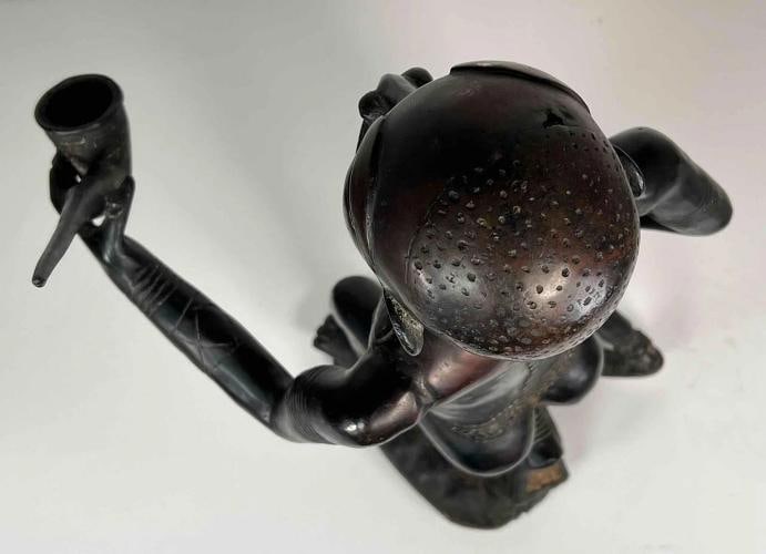 19thC Bronze Bamoun Bamum Cameroon African Ancestral Figure Statue +Provenance - 9