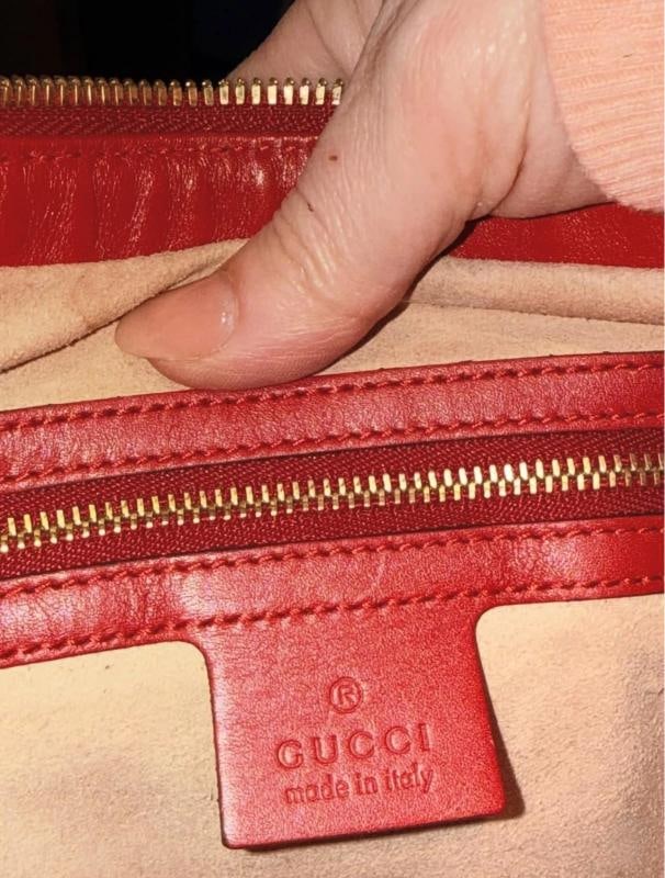 Gucci GG Apollo Shoulder Bag in Red Leather - 7