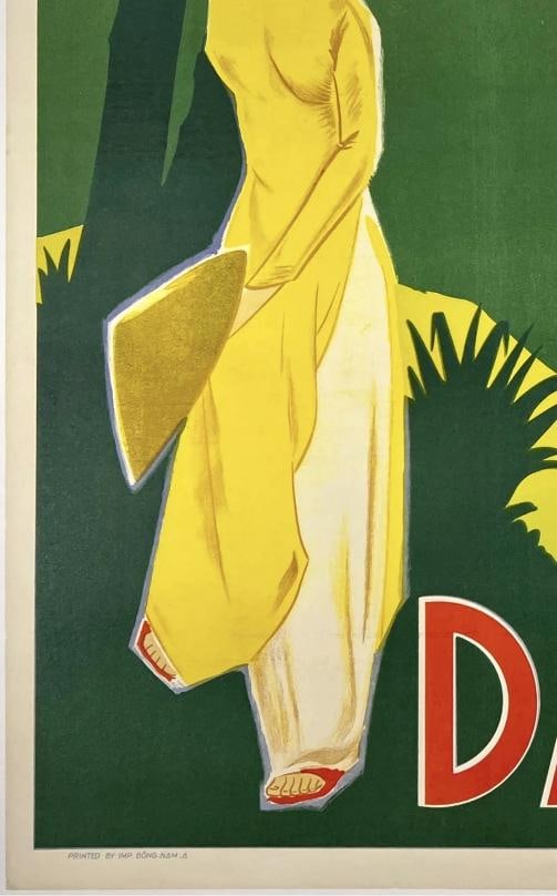 Original Vintage Poster DALAT VIETNAM DA LAT Travel Tourism Southeast Asia LINEN - 4
