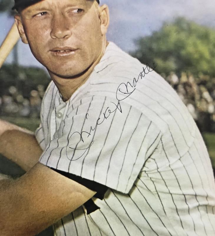 Mickey Mantle & Roger Maris Auto Framed 11x17 Poster Yankees Vintage Sig Beckett - 4