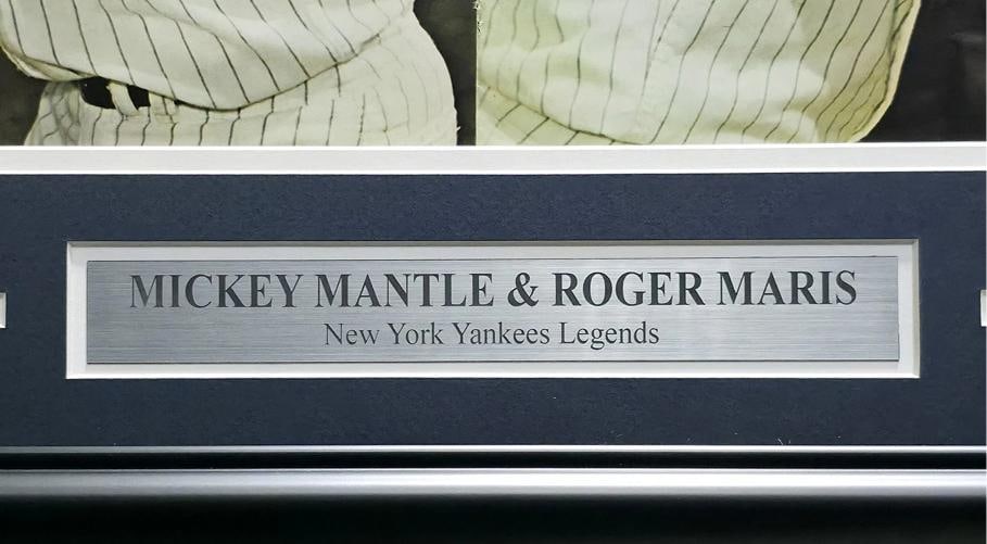 Mickey Mantle & Roger Maris Auto Framed 11x17 Poster Yankees Vintage Sig Beckett - 6