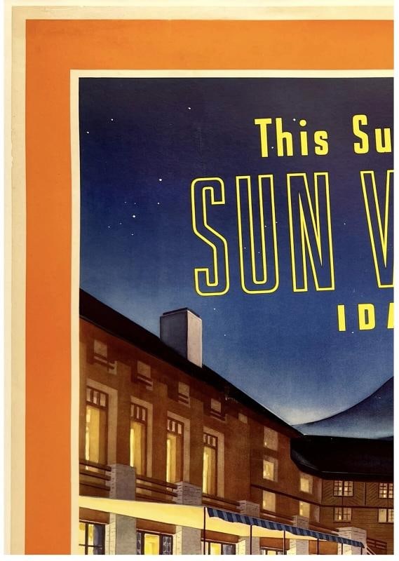 Original Vintage Poster THIS SUMMER SUN VALLEY IDAHO Travel Tourism Vacation OL - 2
