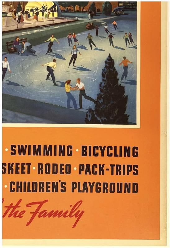 Original Vintage Poster THIS SUMMER SUN VALLEY IDAHO Travel Tourism Vacation OL - 5