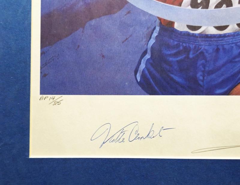 Armstrong, Aaron & Others Autographed Framed Victory Lithograph Beckett - 7