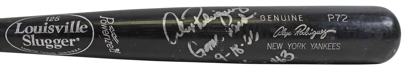 Yankees Alex Rodriguez "Game Used 9-18-06 Career HR #463" Signed Bat PSA/DNA - 3
