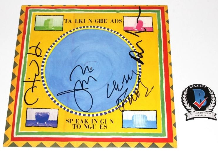 TALKING HEADS BAND SIGNED SPEAKING IN TONGUES ALBUM VINYL BECKETT COA x4 BAS: Industry: Music,Autograph Authentication: Beckett,Object Type: Record,Original/Reproduction: Original,Featured Refinements: Signed LP,Country of Origin: United States