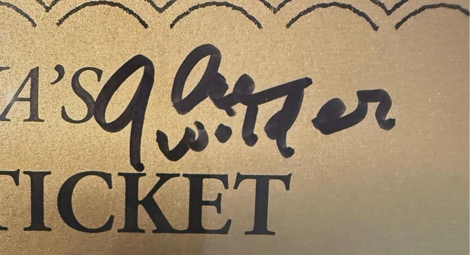 Gene Wilder Signed Willy Wonka's Golden Ticket PSA DNA Graded GEM MT 10 - 3