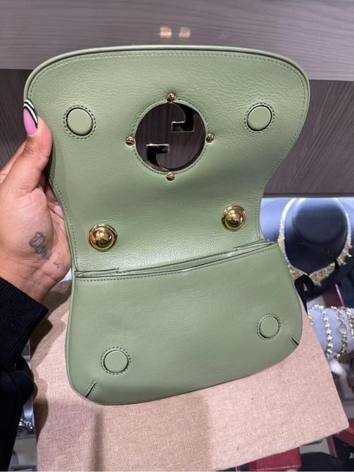 Gucci Blondie Green Mini Shoulder Bag Calf Leather - 10