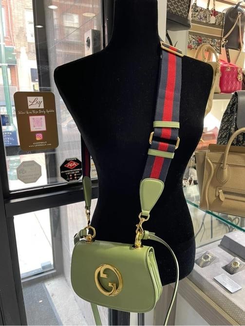 Gucci Blondie Green Mini Shoulder Bag Calf Leather - 18